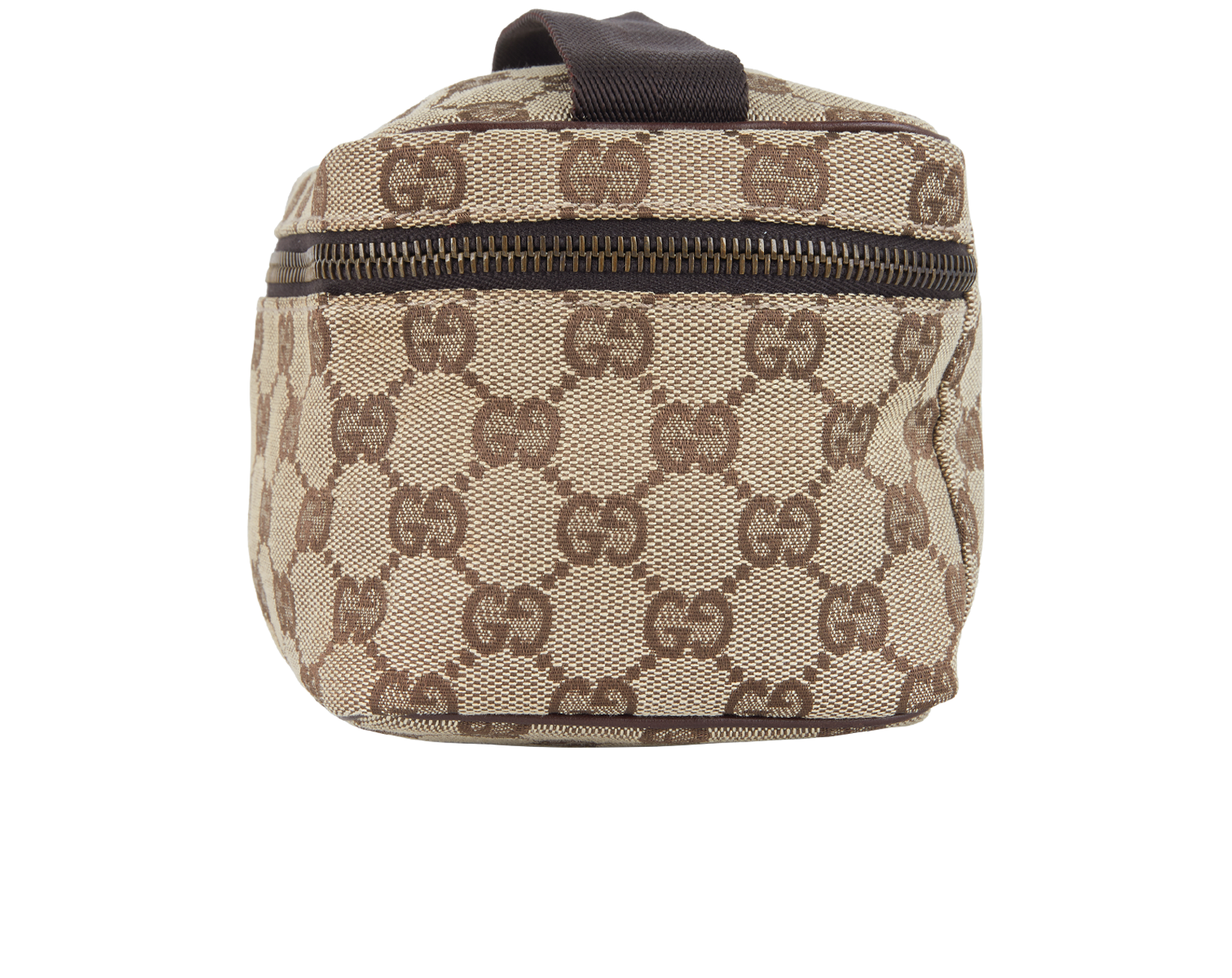 Gucci GG Canvas Cosmetic Pouch, &pound;275, Accessories, Brown, Canvas, Bottom view